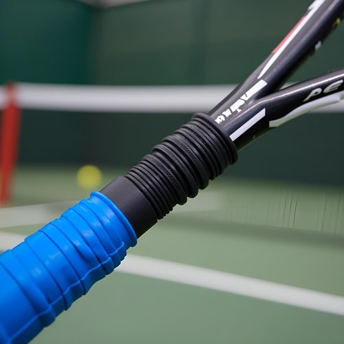 Sluswallow 5Pcs Black Tennis Racket Handle Rubber Ring Stretchy Tennis Racquet Band Overgrips, Tennis Racket Grips Racquet Accessories