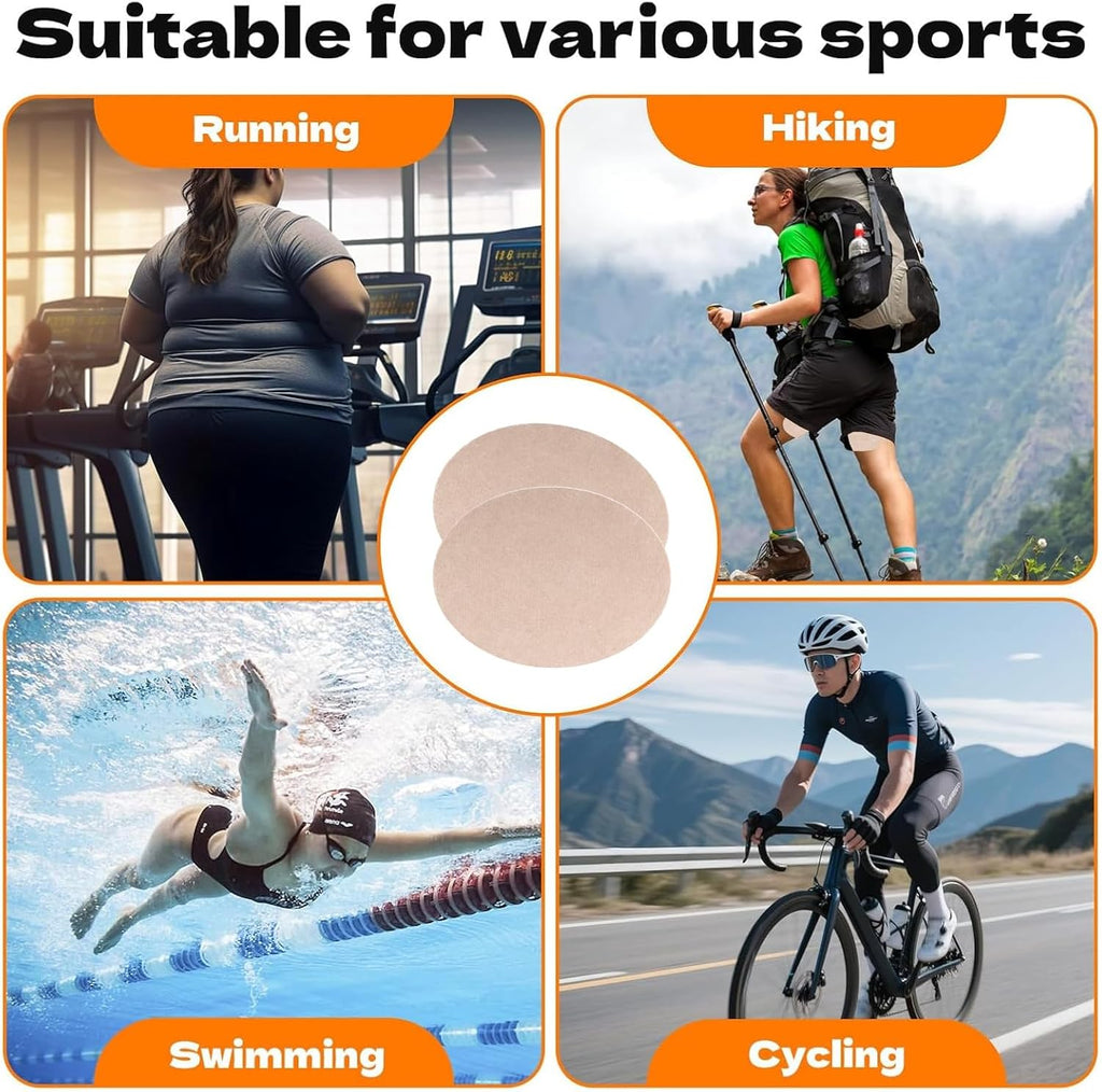 Skiennix 14 Pcs Anti-Chafing Thigh Patches - Sweatproof Light Skin Tone Friction Pads for Women