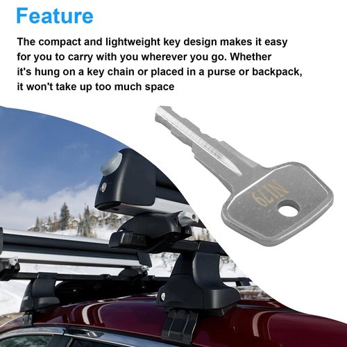 Hugexpen N179 Key Replacement for Thule Rack Core, Key Cylinder for Bike Rack Lock, Roof Cargo Lock, Roof Rack Locks, Cross Bars, Towers, Ski Rack Etc
