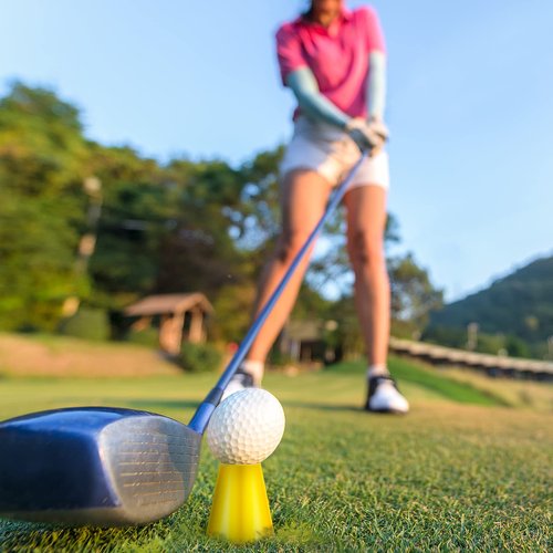 Gejoy Rubber Winter Golf Tees Golf Rubber Tees Practice Tee Holder with 4 Different Height for Golf Practice, 38,22,16.5,12 mm(24 Pieces)