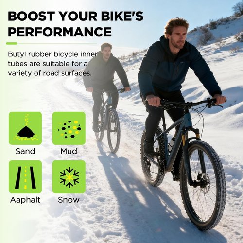Bike Tube 2 Pack by [Brand Name] - 20/26x1.75/2.125 Butyl Inner Tubes with 35mm Schrader Valve | Includes 2 Levers