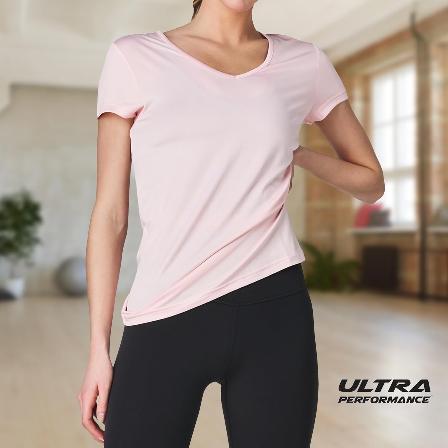 Skiennix Women's V-Neck Activewear T-Shirts - 3 Pack of Dry Fit Gym & Yoga Tops