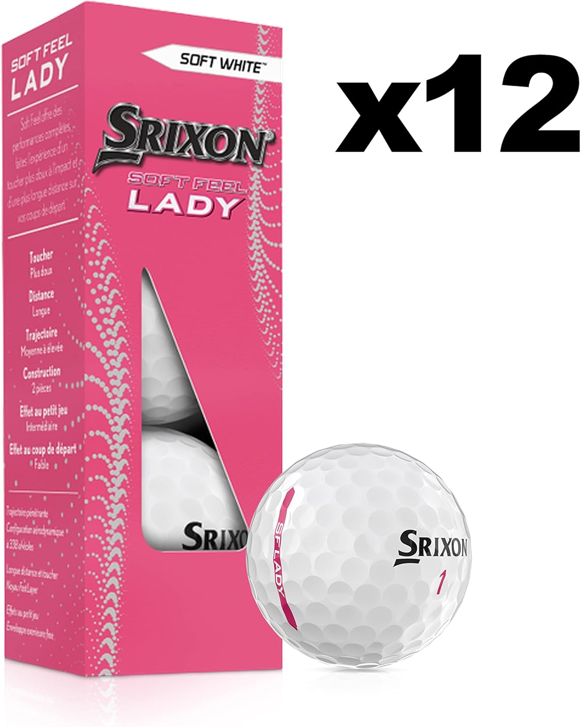 Srixon Soft Feel Golf Balls - Women's Performance Balls for Maximum Distance and Control
