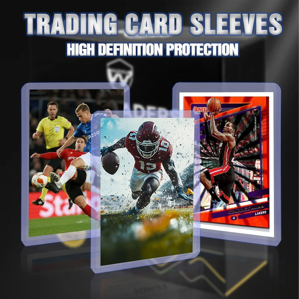 Skiennix 200 Card Sleeves - Premium Hard Plastic Toploaders with 100 Penny Sleeves | 3" x 4" Protectors for Trading Cards