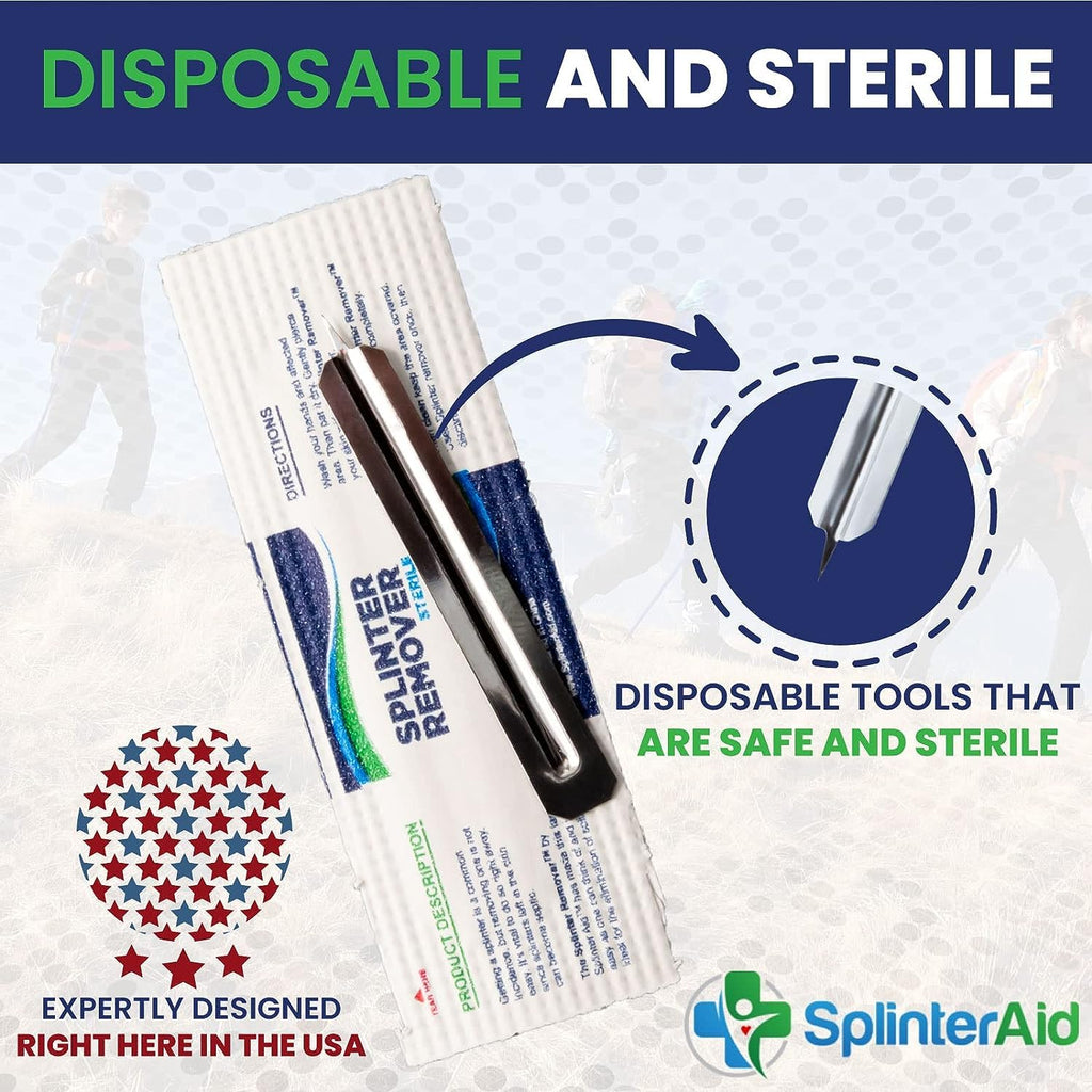 Painless Splinter Removal Kit (30-Pack) | Pull Out Splinters Fast & Easy | Compact First Aid for Home, Travel & Camping | Great for Hiking, Woodworking & Outdoors | No Tweezers Needed