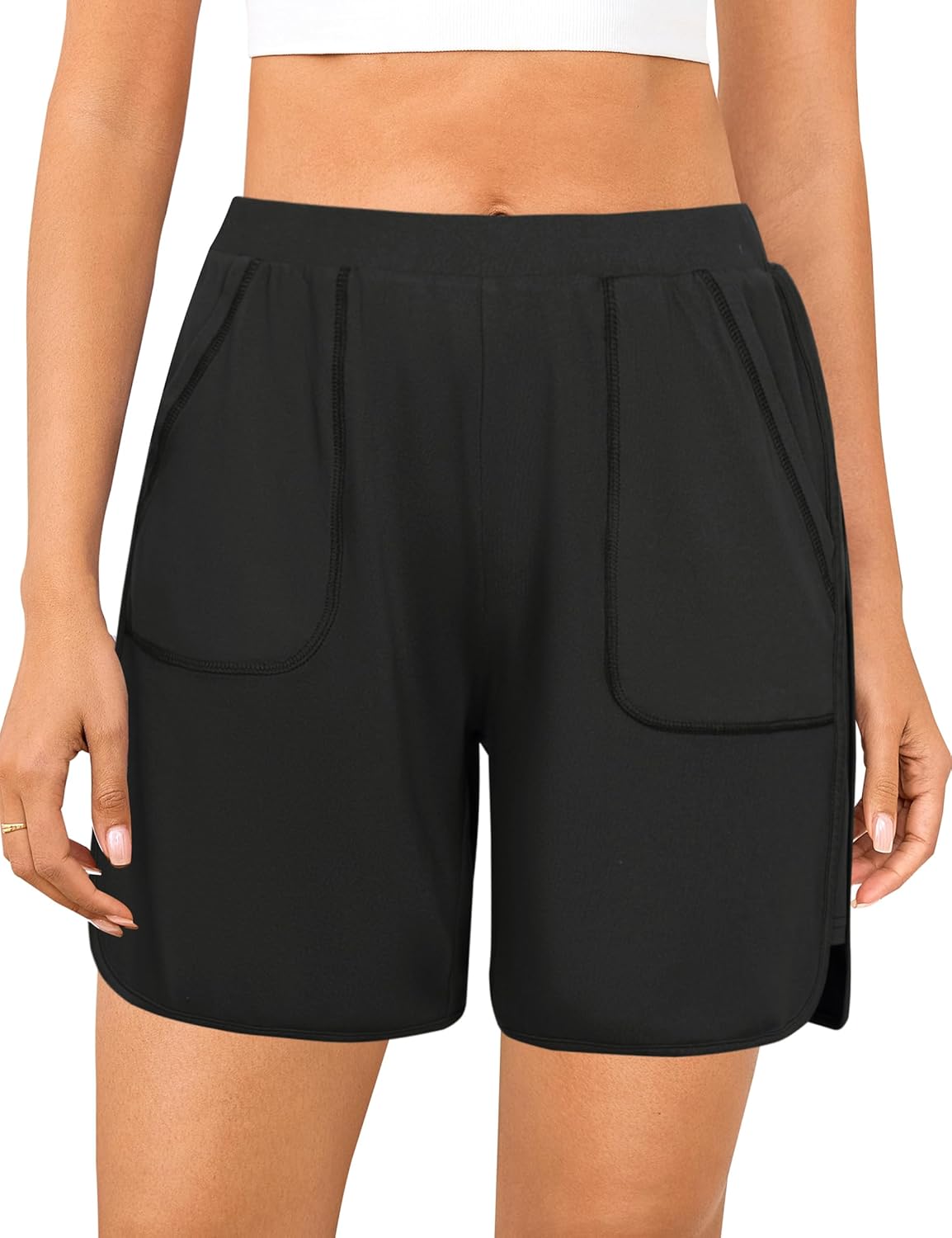 Quenteen Women's Casual Sweat Shorts - Loose Athletic Lounge Shorts with Pockets | Summer Comfort