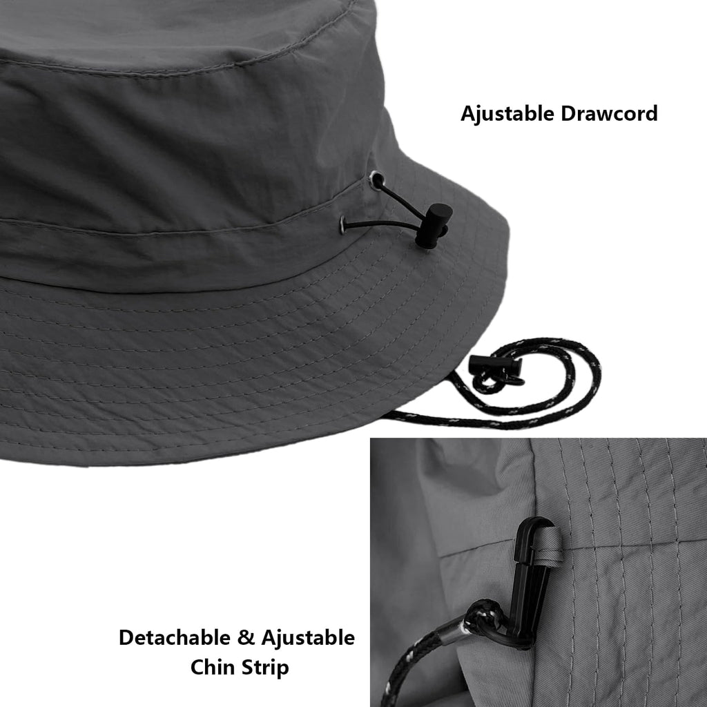 Woogwin Waterproof Bucket Rain Hat - Quick Dry Packable Boonie Hat with UV Protection | Ideal for Safari