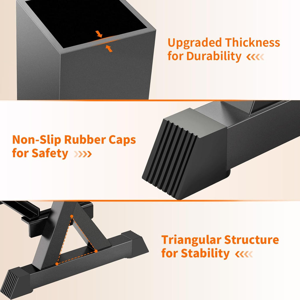 TomCare Dumbbell Rack - Adjustable 2-Tier Weight Stand for Home Gym | Heavy-Duty Metal, 33" Length, 360 lb Capacity