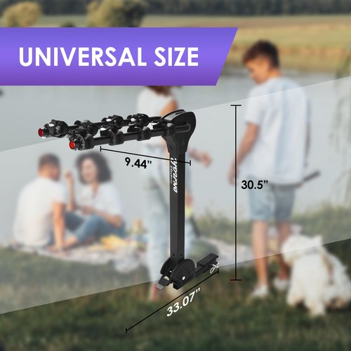 Young Electric Hitch Mounted 4-Bike Rack-Over Arm Style