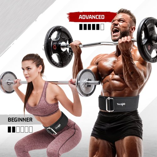 Yes4All Self-Locking Weight Lifting Belt Durable and Comfortable Workout Belt - Perfect For Women and Men for Squats, Deadlifts, and More Small