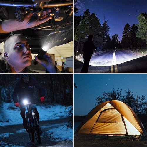 Lepro LED Rechargeable Flashlight - 3000 Lumens, Zoomable, Waterproof | 5 Lighting Modes, Compact for Camping & Emergencies