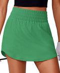 PINSPARK Golf Skirts for Women - High Elastic Waist Athletic Skort with 2 Pockets | Curved Hem Design for Tennis & Pickleball