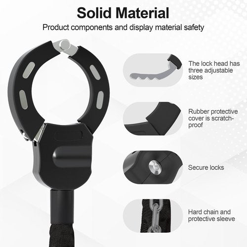 Electric Scooter Lock, Bike Locks High Security with 3 Keys, 36in Heavy Duty Bike Lock Chain for Segway, Ninebot, Razor, Xiaomi and Electric Scooter