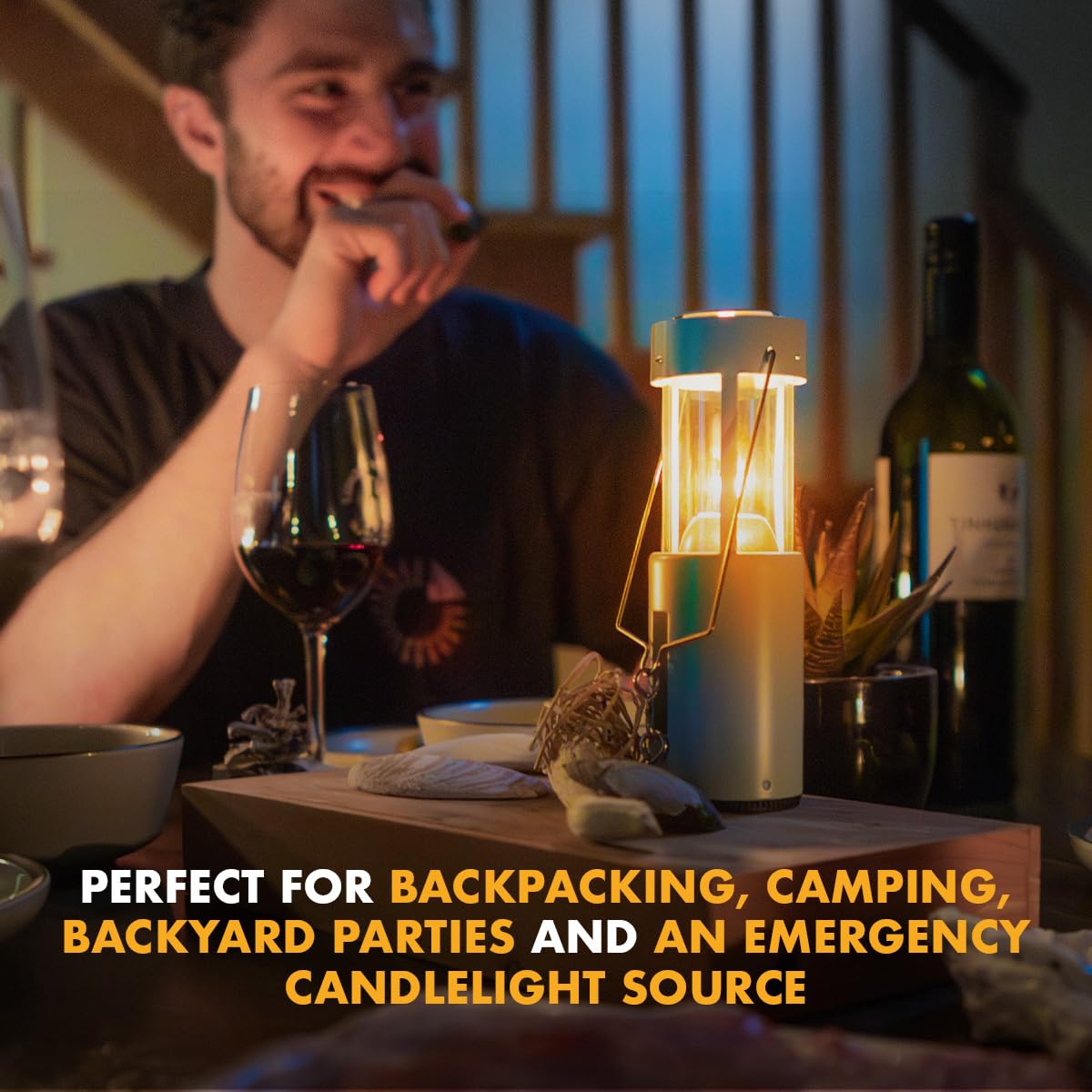 UCO Original Candle Lantern Value Pack with 3 Candles and Storage Bag, Original Size, Powder Coated, Glacier