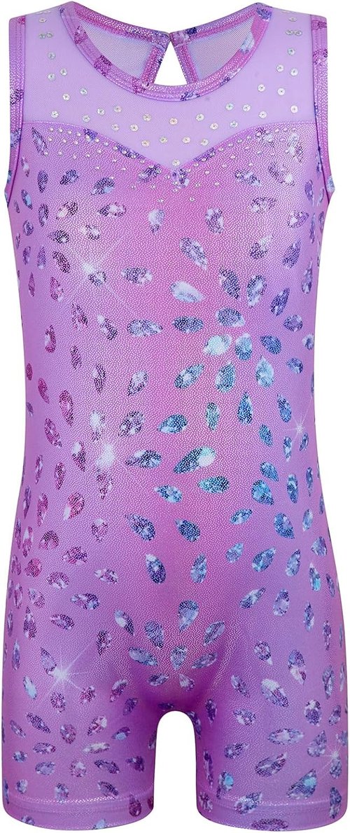 HOZIY Gymnastics Leotards for Girls - Sparkle Unicorn & Leopard Biketard Outfits | Toddler & Kids Sizes