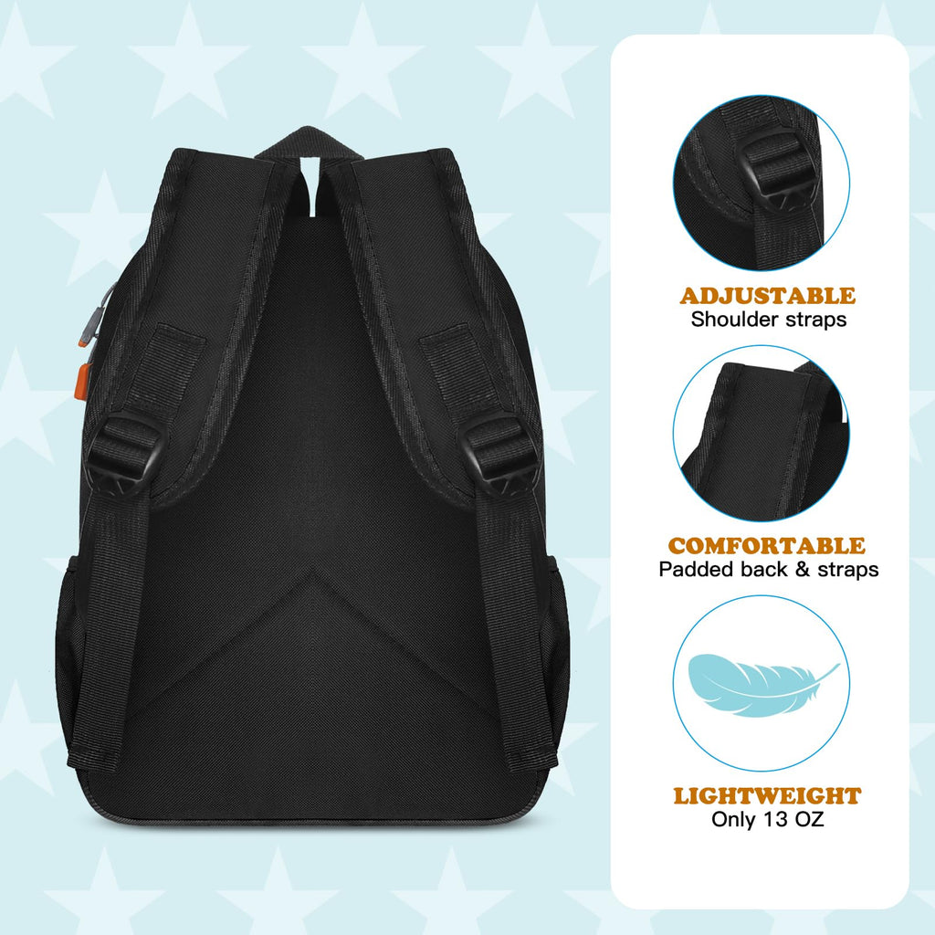 AZKAQA Little Kids Backpack for Girls Boys - Toddler Preschool Backpack School Bag Cute Kindergarten Backpack for Aged 3-6, Black
