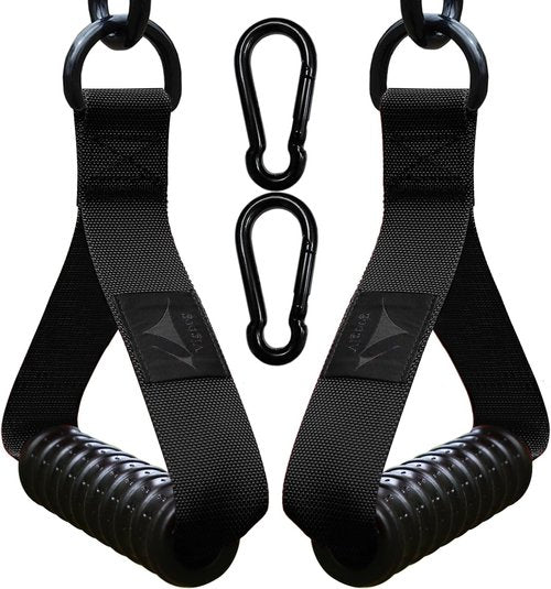 Heavy Duty Gym Workout Handle Attachments - Anti-Slip Rubber Grips for Cable Machines & Pulley Systems