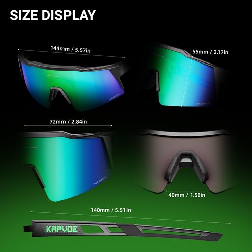 KAPVOE Polarized Cycling glasses Men Women Mountain Bike Sunglasses MTB Running Baseball K9023