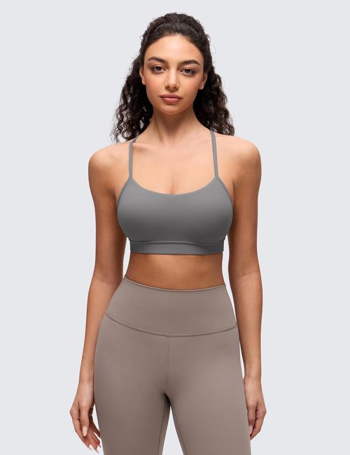 CRZ YOGA Butterluxe Y-Back Sports Bra for Women - Padded Racerback Workout Top in Various Sizes