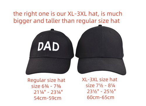 AOSMI XXL,3XL Big Head Hat Mens Baseball Hat Huge Extra Large Size Deep Tall Ball Golf Cap Black
