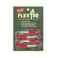 Flex Tee Flexible Plastic Golf Driver Tees (4 Pack), Red/Clear, Virtually Unbreakable, 3 Inches Tall