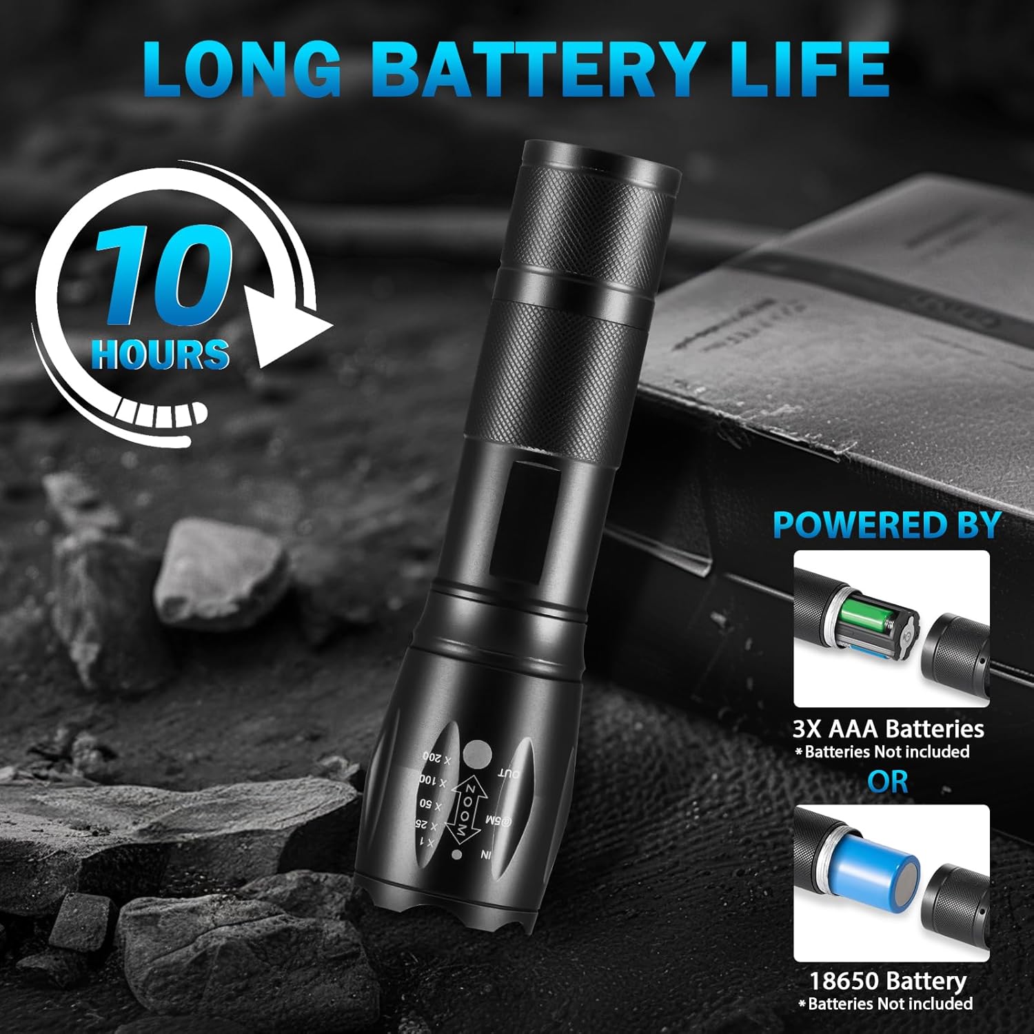 Skiennix 6-Pack LED Flashlights - High Lumens Tactical Design | 5 Modes for Home & Camping