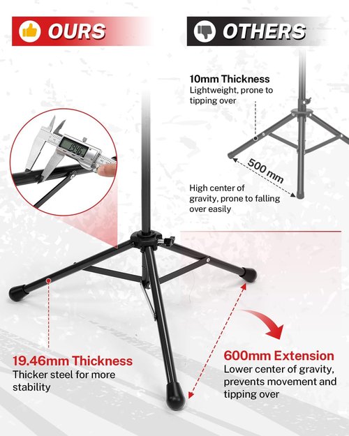 Gonex Baseball Batting Tee - Collapsible Portable Tripod Stand with Carrying Bag - Ideal for Softball Practice