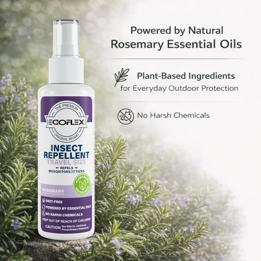 Skiennix Mosquito Repellent Spray - DEET-Free Essential Oil Formula - Travel Size 3 Fl Oz - Rosemary Scent