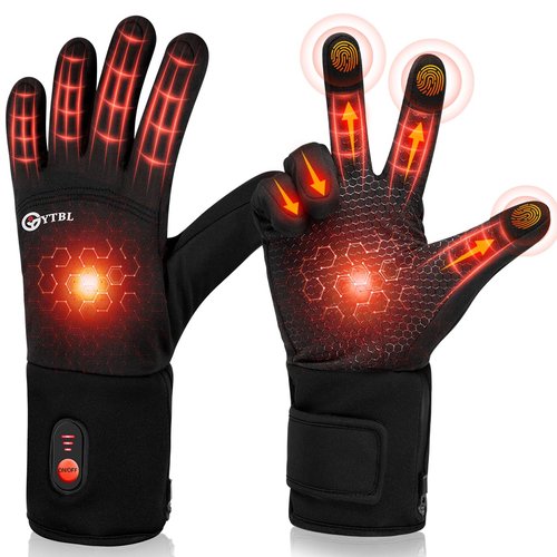 Heated Gloves for Men Women, Rechargeable Battery Electric Heated Gloves, Ultrathin Heating Gloves Hand Warmer 3 Heat Settings Heated Mittens for Winter Outdoor Hunting Riding Ski Hiking Motorcycle