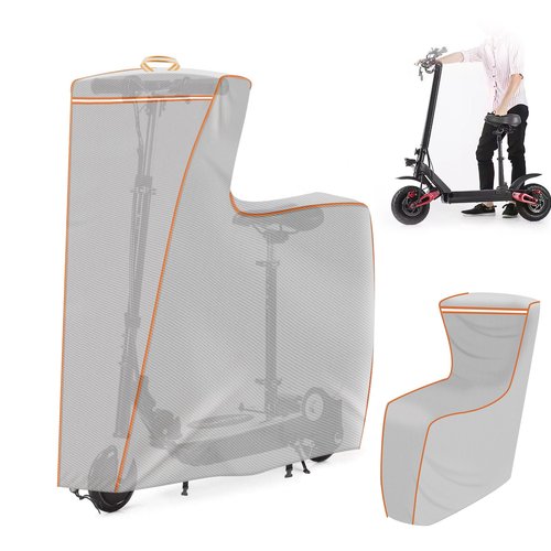 Electric Scooter Cover, 47 x 43 x 8 inches 1680D Oxford Cloth Suitable for Seated and Seatless Models Waterproof And UV -Resistant Dustproof Windproof Protection All Season Universal Fit Silver