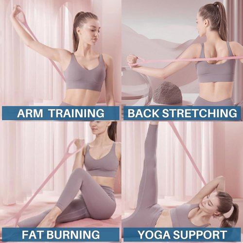 LEZER Figure 8 Resistance Band - Versatile Fitness Elastic Rope for Arms, Back & Chest | Perfect for Yoga & Pilates