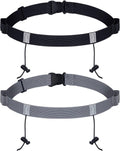 JOVITEC Race Number Belt - 2 Pack with 6 Gel Loops for Running, Cycling & Triathlon
