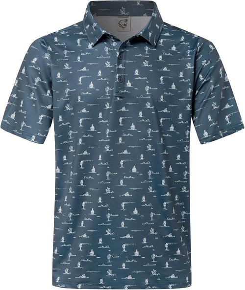 Hardaddy Men's Polo Shirt - Moisture Wicking Dry Fit Short Sleeve Golf Shirt | Comfortable Fit