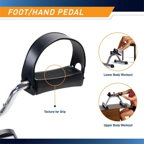 Marcy Under Desk Mini Pedal Cycle - Adjustable Magnetic Resistance for Legs & Arms | Compact Design