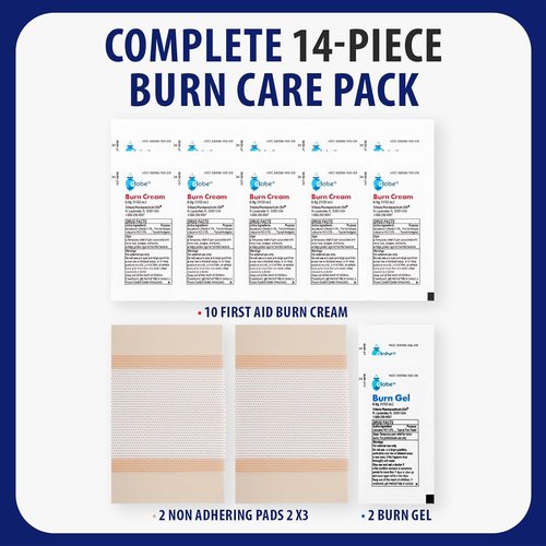 MFASCO First Aid Kit - Comprehensive Burn Care Refill Pack for Emergency Preparedness
