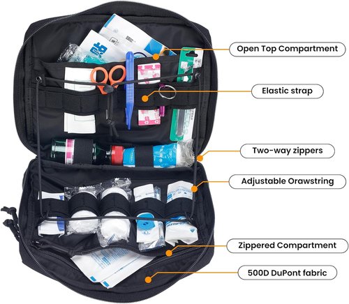 EXCELLENT ELITE SPANKER Tactical Molle Admin Pouch - Versatile EDC Utility Organizer with Shoulder Strap