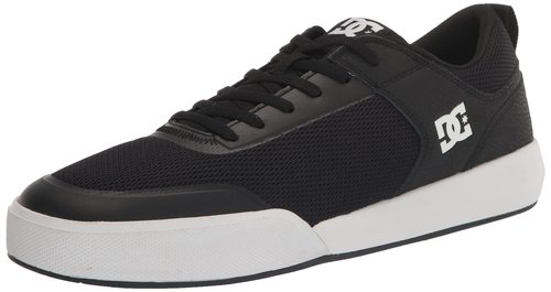 DC Men's Transit Casual Skate Shoe,Black/White,9.5