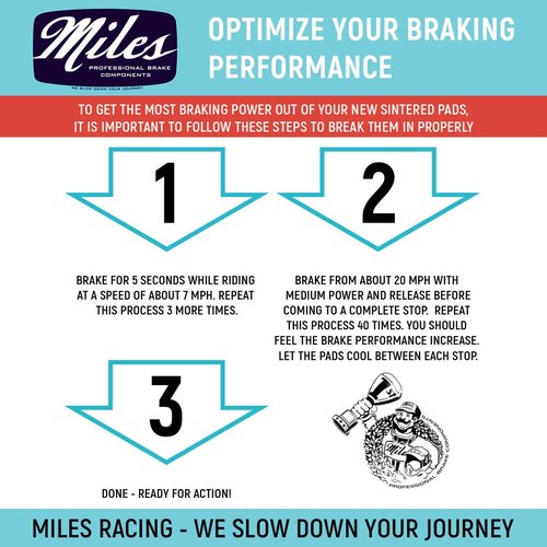 Miles Racing - Disc Brake Pads - Sintered - for AVID Code from 2011, Code R (from model year 2011), Code RSC (from year 2011) | SRAM Guide RE, Code RSC (from year 2017), Code R (from 2017) (MI-SIN-66)