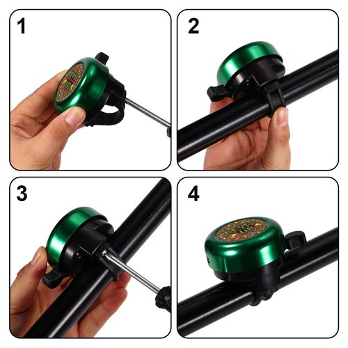 Bike Ring Bell, Premium Durable Loud Crisp Clear Sound Pixel-Themed Bicycle Ringer Bell Funny Bike Accessory Suitable for Kids Boys Toddlers
