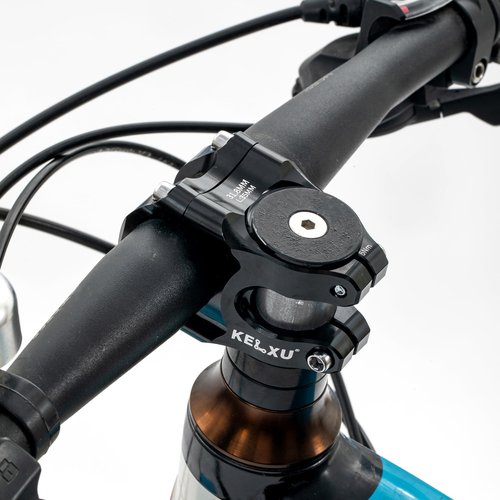 Kelxu Bike Stem 31.8 Lightweight CNC Aluminum Alloy Short MTB Stem 35mm Handlebar Stem for Most Bicycle, Road Bike, Fixed Gear, Downhill Bike, Track Bike, BMX, Cycling(Black)