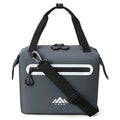 Grey Small Soft-Sided Cooler Bag, Insulated Lunch Box, Leak-Proof Portable Lunch Tote