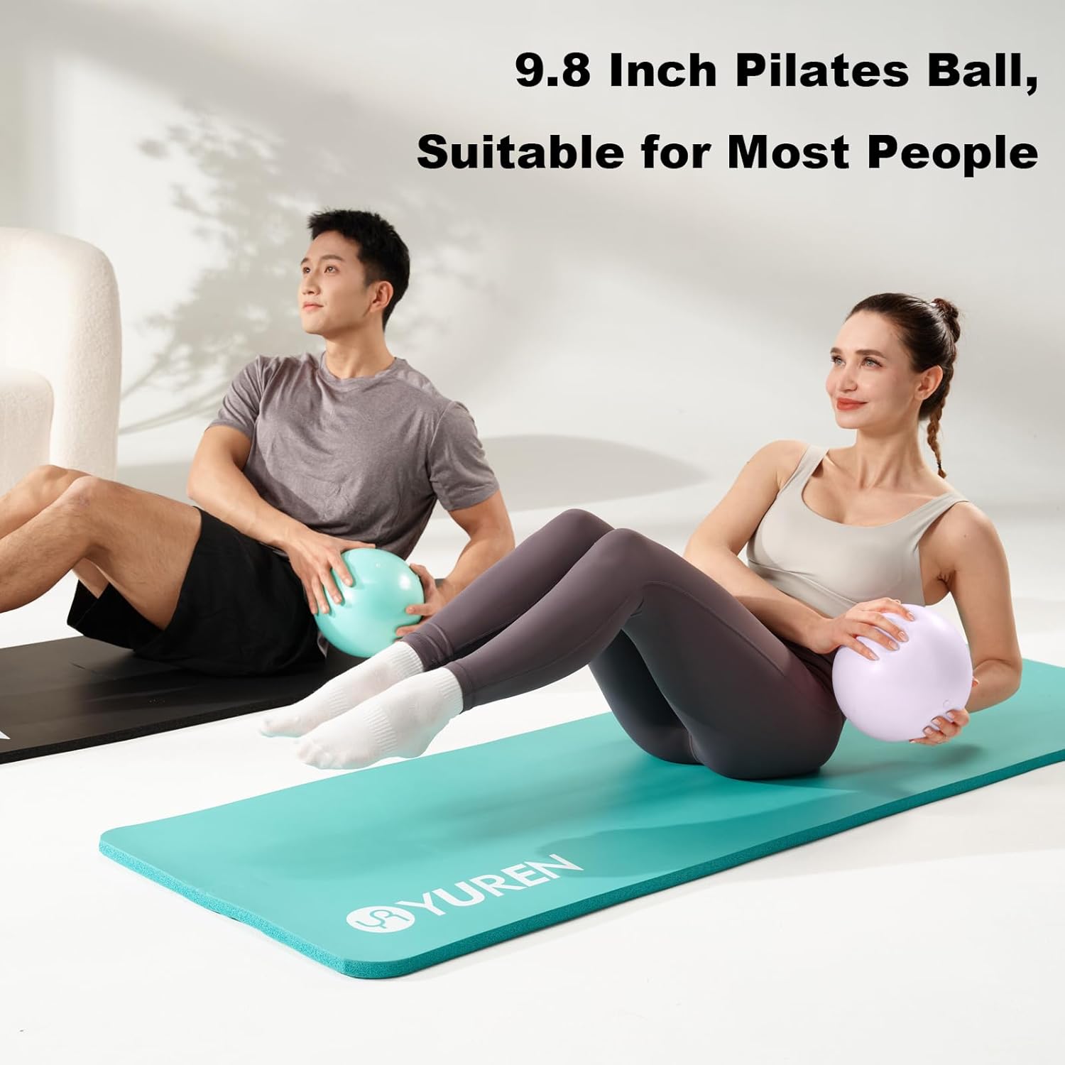 Skiennix Exercise Ball - 9 Inch Anti-Burst Pilates & Yoga Ball for Fitness & Therapy