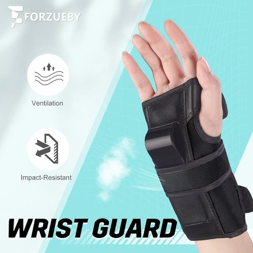 Forzueby Protective Gear Set - Adult & Kids Knee Pads, Elbow Pads, Wrist Guards | 6-in-1 for Skating & BMX