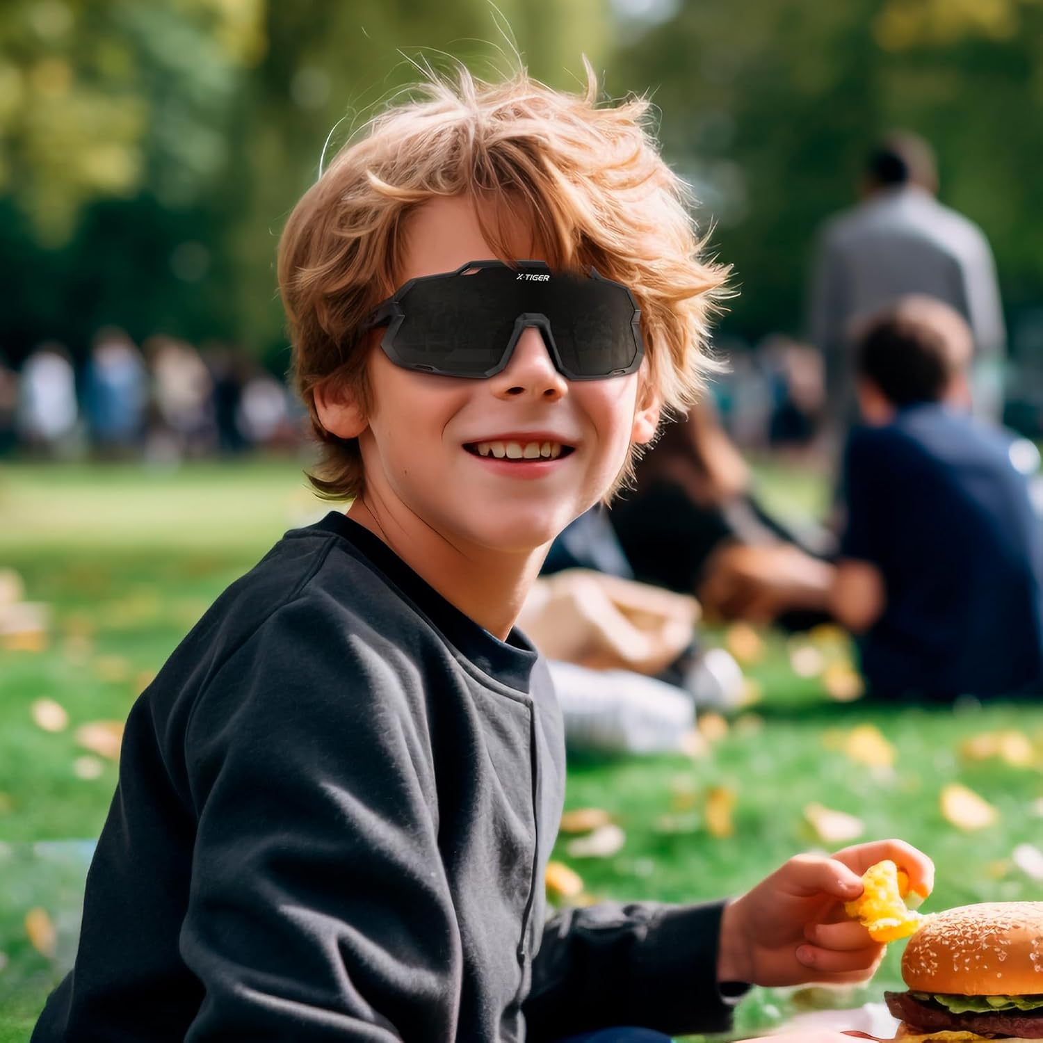 X-TIGER Kids Sunglasses - Polarized UV400 Baseball & Cycling Glasses for Ages 8-14