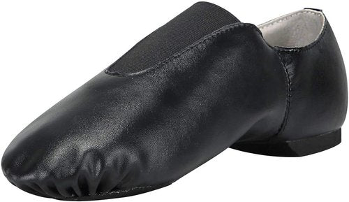 Linodes PU Leather Jazz Dance Shoes - Slip-On Design with Elastic for Kids | Toddler to Big Kid Sizes