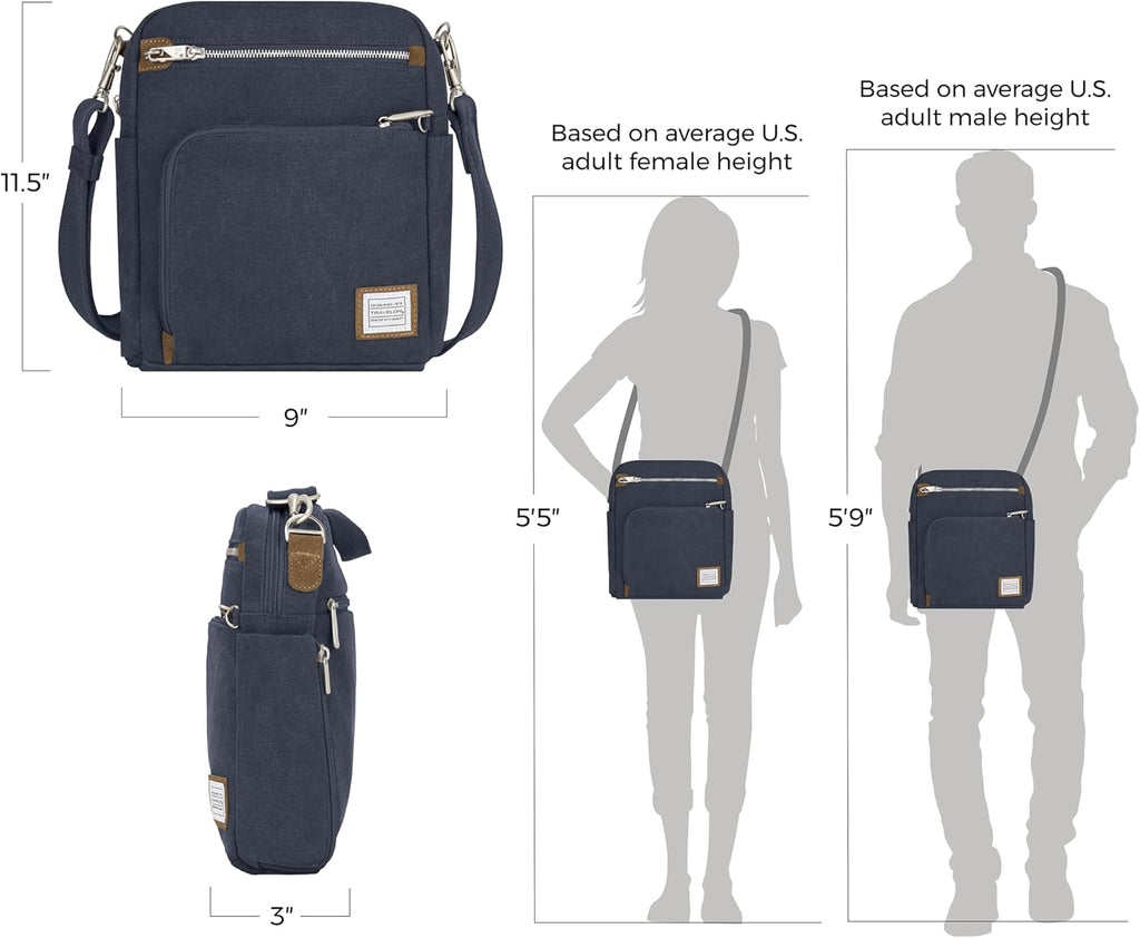 Travelon Anti-Theft Heritage Tour Bag - Secure, Stylish Design for Travel | Versatile and Durable