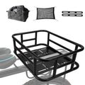 Rear Bike Basket,Bike Basket with Waterproof Liner and Cargo Net,Easy to Install,Maximum Load 100LB,Large Adults Bicycle Baskets Back of E-Bike and Bicycle