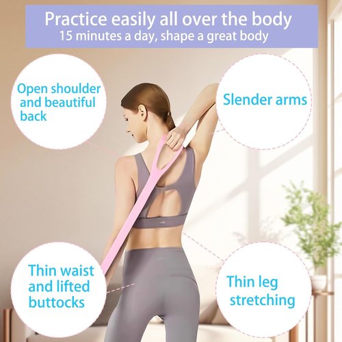 Figure 8 Resistance Bands - Versatile Yoga & Pilates Stretching Equipment for Full-Body Workouts | 6 Pack
