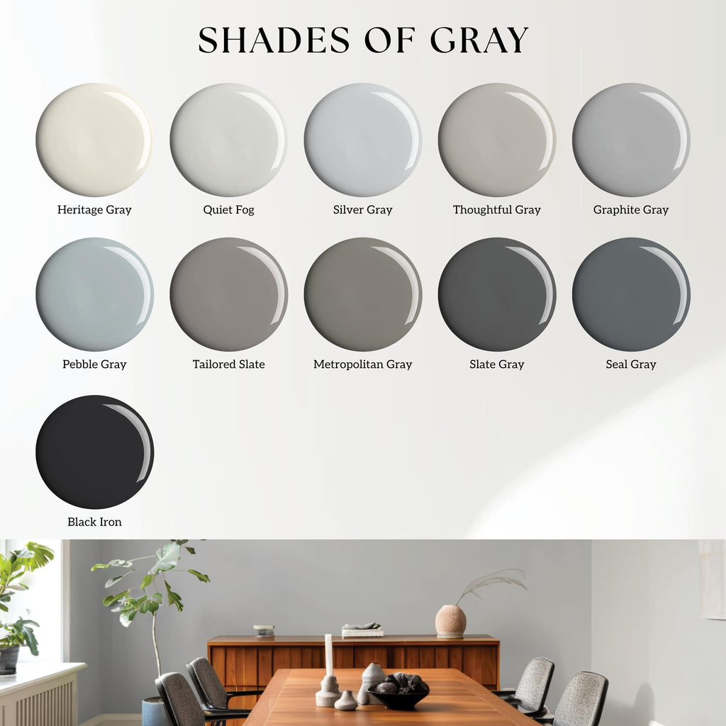 EVOLVE Interior Paint & Primer, Satin (Refined Pewter), 5 Gallon – Available in 50+ Colors, One-Coat Coverage, Excellent Hide, Low VOC, Low Odor, Washable Interior Paint