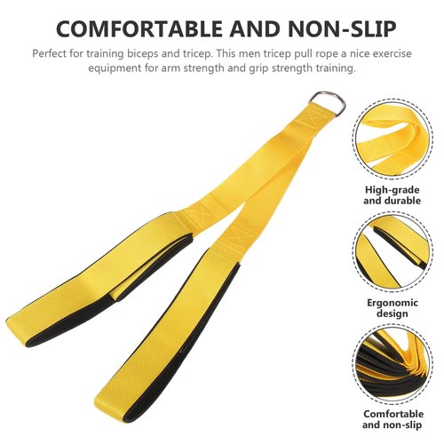 INOOMP Tricep Rope Gym Accessory for Men Dual-Head Bicep and Tricep Training Rope with Non-Slip Handles and Braided Belt for Home Gym Workout